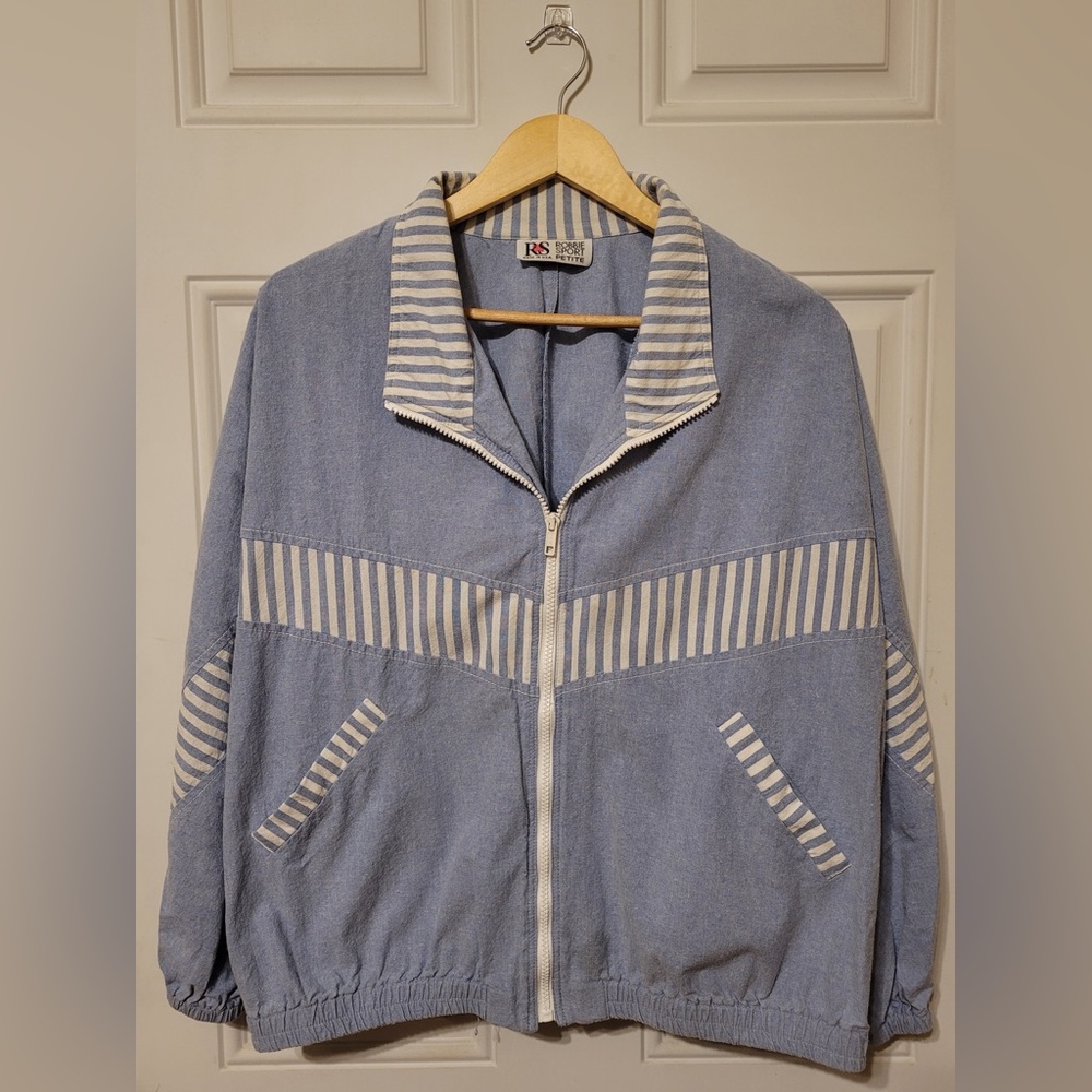 Lightweight denim windbreaker / bomber jacket